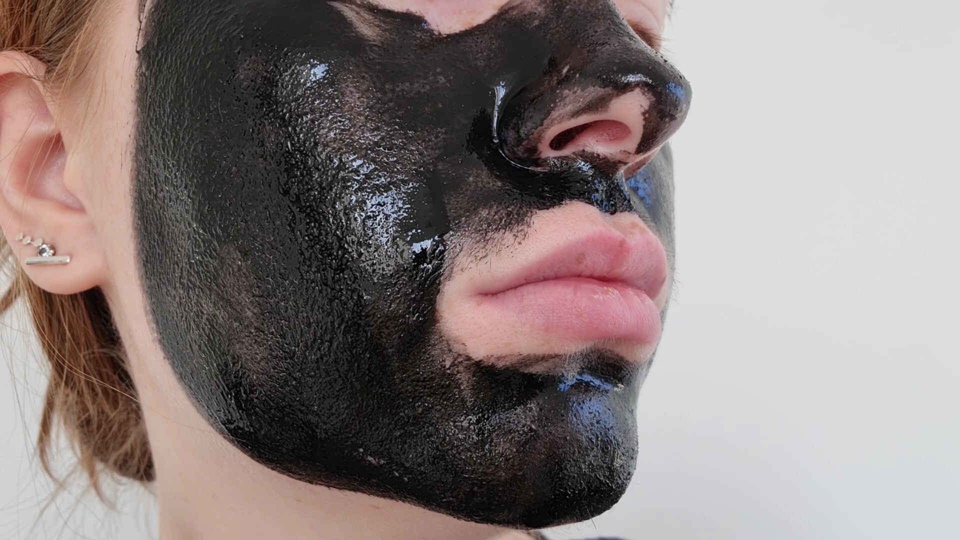 Photo of Beauty Pro Black Peel Charcoal Mask on face